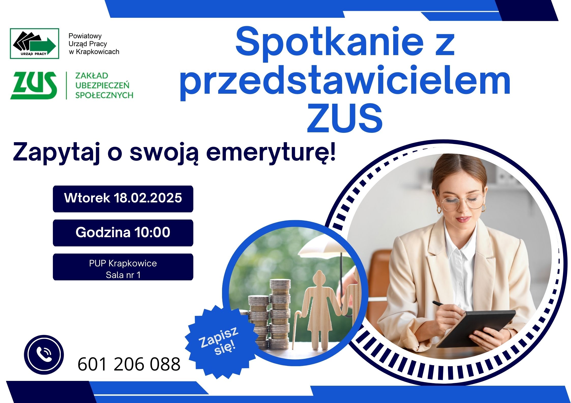 Zdjęcie artykułu Zapraszamy na spotkanie z przedstawicielem ZUS