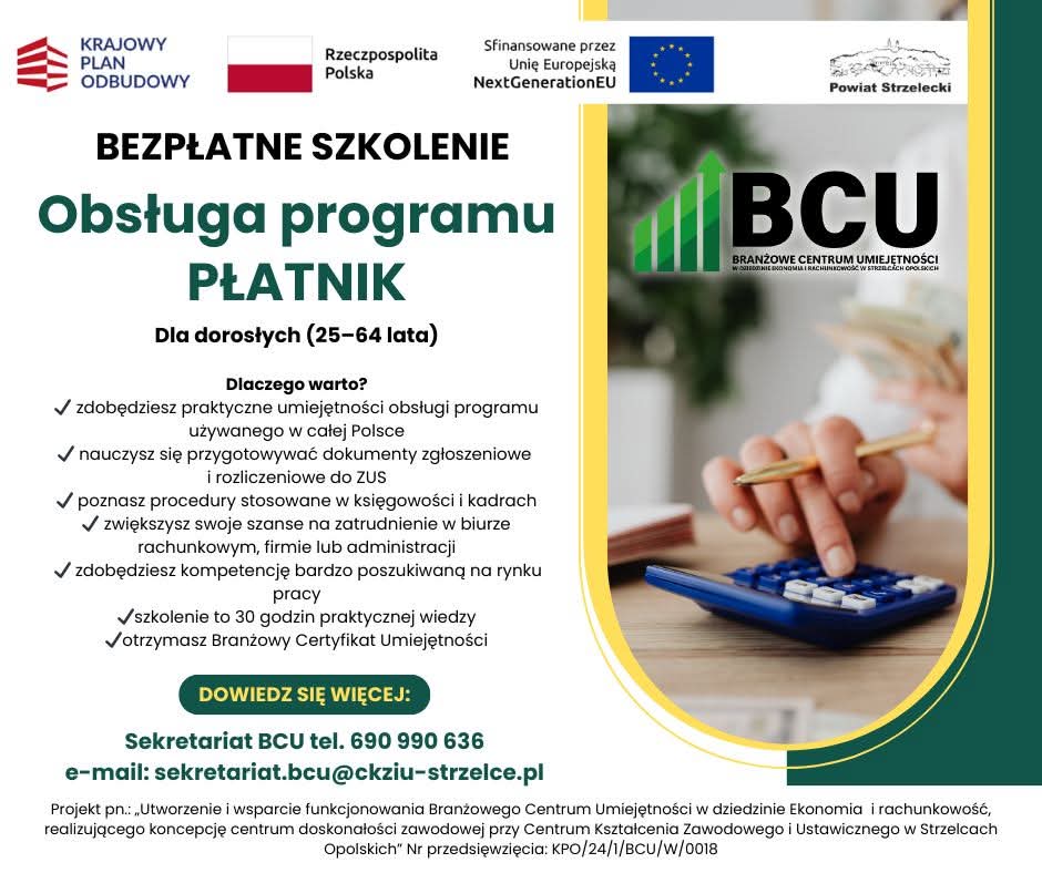 Obrazek dla: Darmowe szkolenie - Obsługa programu PŁATNIK
